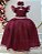 Vestido Infantil Juvenil Marsala Formatura Tule Glitter - Imagem 1