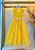 Vestido Infantil Juvenil Amarelo Formatura Tule Glitter - Imagem 4