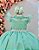 Vestido Infantil Juvenil Verde Formatura Tule Glitter - Imagem 2