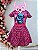 Fantasia Infantil Temática Angel Stitch Lilo Pink Máscara - Imagem 1