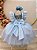 Vestido Infantil Azul Princesas Frozen Anna e Elsa Festas - Imagem 3