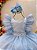 Vestido Infantil Azul Princesas Frozen Anna e Elsa Festas - Imagem 2