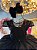 Vestido Infantil Preto Wandinha Saia Glitter Festas - Imagem 2