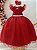 Vestido Infantil Longo Vermelho Daminhas de Honra Glitter - Imagem 1