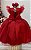 Vestido Infantil Longo Vermelho Daminhas de Honra Glitter - Imagem 3