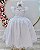 Vestido Infantil Longo Branco Daminhas de Honra Glitter - Imagem 1