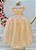Vestido Infantil Longo Dourado Daminhas de Honra Glitter - Imagem 1