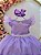 Vestido Infantil Longo Lilás Daminhas de Honra Glitter - Imagem 2