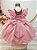 Vestido Infantil Rose Saia Tule e Glitter Daminhas - Imagem 4