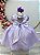 Vestido Infantil Lilás Tule Bordado com Glitter Daminhas - Imagem 4