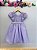 Vestido Infantil Lilás Tule Bordado com Glitter Daminhas - Imagem 5
