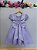 Vestido Infantil Lilás Tule Bordado com Glitter Daminhas - Imagem 6