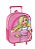 Mochila de Rodinhas Barbie Rosa Pink Escolar - Imagem 7