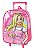 Mochila de Rodinhas Barbie Rosa Pink Escolar - Imagem 1