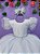 Vestido Infantil Branco Com Glitter Daminhas Festas - Imagem 2