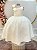 Vestido Infantil Longo Marfim Off Busto Renda Festas Daminhas - Imagem 7