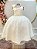 Vestido Infantil Longo Marfim Off Busto Renda Festas Daminhas - Imagem 1
