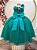 Vestido Infantil Longo Verde Busto Renda Festas Daminhas - Imagem 4