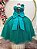Vestido Infantil Longo Verde Busto Renda Festas Daminhas - Imagem 3