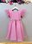 Vestido Infantil Rosa Com Glitter Festas Luxo - Imagem 5