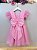 Vestido Infantil Rosa Com Glitter Festas Luxo - Imagem 6