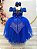 Vestido Infantil Azul Royal Damas Strass Luxo - Imagem 4