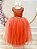Vestido Infantil Damas de Honra Longo Terracota Strass Pérolas - Imagem 1
