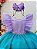 Vestido Infantil Princesa Sereia Ariel Lilás Festas - Imagem 2