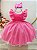 Vestido Infantil Rosa Chiclete Princesa Aurora Bela Adormecida - Imagem 1