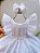 Vestido Infantil Branco Strass Luxo Festas Luxo - Imagem 2