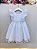 Vestido Infantil Branco Strass Luxo Festas Luxo - Imagem 5