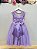 Vestido Infantil Lilás Renda Metalizada Tule Brilho Damas - Imagem 6