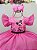 Vestido Infantil Rosa Minnie Saia Glitter Festas - Imagem 2