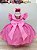Vestido Infantil Rosa Minnie Saia Glitter Festas - Imagem 4