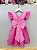 Vestido Infantil Rosa Minnie Saia Glitter Festas - Imagem 6