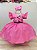 Vestido Infantil Rosa Minnie Saia Glitter Festas - Imagem 1