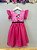 Vestido Infantil Rosa Chiclete Minnie Saia Glitter Festas - Imagem 5