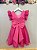 Vestido Infantil Rosa Chiclete Minnie Saia Glitter Festas - Imagem 6