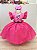 Vestido Infantil Rosa Chiclete Minnie Saia Glitter Festas - Imagem 1
