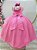 Vestido Infantil Longo Rosa Chiclete Luxo Formaturas Daminhas - Imagem 4