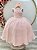 Vestido Infantil Longo Pêssego Luxo Formaturas Daminhas - Imagem 1