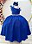 Vestido Infantil Longo Azul Royal Luxo Formaturas Daminhas - Imagem 1