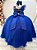 Vestido Infantil Longo Azul Royal Luxo Formaturas Daminhas - Imagem 4