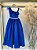 Vestido Infantil Longo Azul Royal Luxo Formaturas Daminhas - Imagem 5