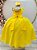 Vestido Infantil Longo Amarelo Luxo Formaturas Daminhas - Imagem 4