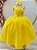 Vestido Infantil Longo Amarelo Luxo Formaturas Daminhas - Imagem 1