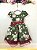 Vestido Infantil Verde e Marsala Ursinhos Natal Festas - Imagem 6