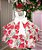 Vestido Infantil Off Florido Vermelho Floral - Imagem 4