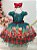 Vestido Infantil Verde Bandeira Ursinhos Natal Festas - Imagem 1