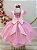 Vestido Infantil Rosa Jardim das Borboletas Festas - Imagem 4